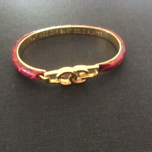 Gucci red leather snakeskin Bangle cuff bracelet